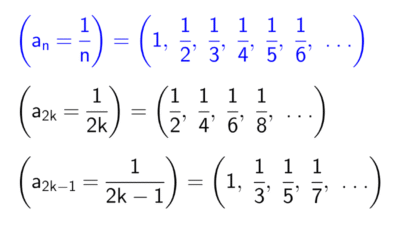 Subsucesiones 8 Subsucesiones de una sucesión numérica
